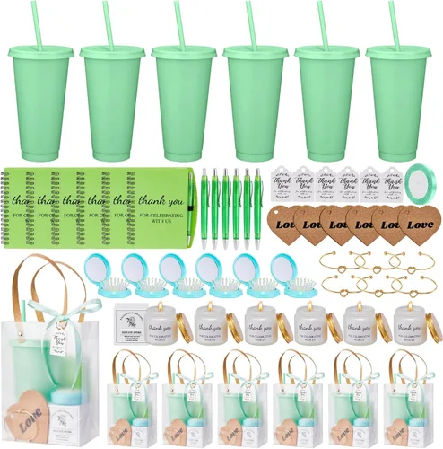 Miniatura 11 de 56 premios de baby shower para ganadores de juegos, regalos de baby shower, incluyendo vaso de plástico, cuaderno, velas perfumadas, bolígrafos Azul