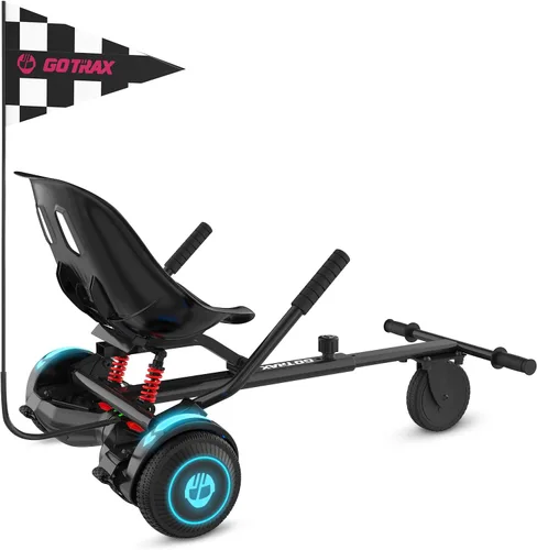 Gotrax Hoverboard - Accesorio de asiento de kart para patineta de equilibrio automático de 6.5", 8", 8.5", 10", longitud del marco ajustable y