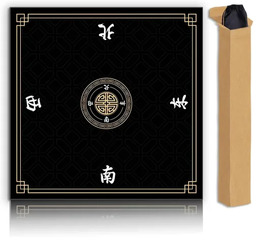 Alfombrilla Mahjong, alfombrilla de juego antideslizante y reductora de ruido, alfombrilla de mesa Mahjong de 31.5 pulgadas, alfombrilla Mahjong con