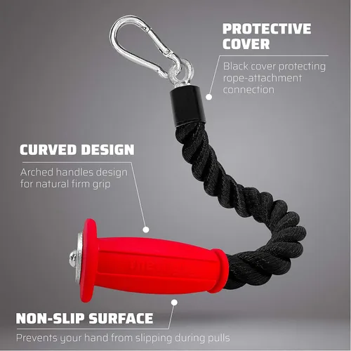 Miniatura 8 de THEFITGUY Combinación definitiva de cuerda de tríceps: 30 pulgadas de agarre ergonómico antideslizante cuerda de tríceps desplegable y cuerda
