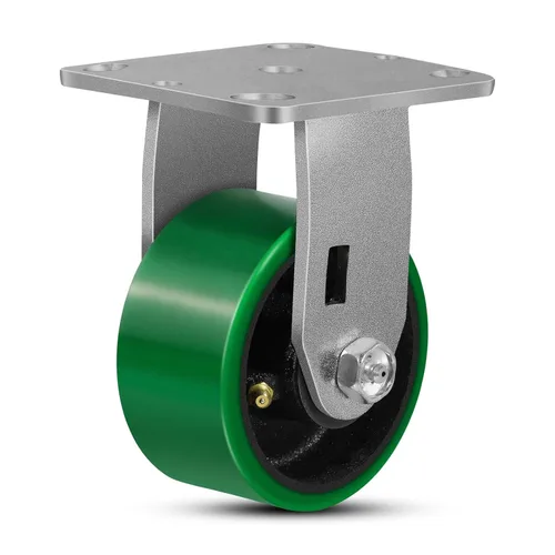 Miniatura 30 de Ruedas giratorias, ruedas industriales de 4 pulgadas resistentes, poliuretano en rueda de acero, ruedas giratorias de placa superior