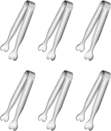 Miniatura 11 de Mini Pinzas para Servir, Anytrp Paquete de 18 Pinzas de Acero Inoxidable para Azúcar, Pinzas para Hielo de 4.3 pulgadas, Pinzas de Cocina para Oro