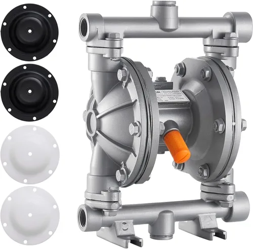 Miniatura 12 de VEVOR Bomba neumática de doble diafragma, 4.4 GPM, bomba neumática de transferencia de aceite residual de entrada y salida de 1-1/2 pulgadas, máximo