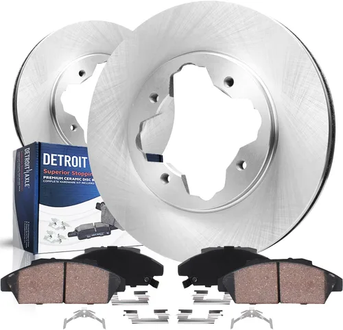 Miniatura 62 de Detroit Axle - Kit de freno delantero para Volkswagen Golf Jetta City Beetle Rotores de freno de disco de repuesto pastillas de freno de cerámica