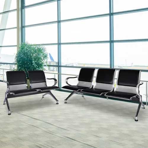 Miniatura 11 de Silla de sala de espera, banco de recepción del aeropuerto con brazos, sillas de recepción de invitados, silla de oficina, banco de vestíbulo, banco