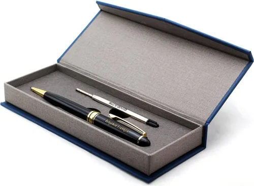 Miniatura 5 de Grabado gratuito – Bolígrafo de rodillo personalizado, bolígrafo de bola, bolígrafos recargables, lápiz retráctil de recarga mediana, tinta negra