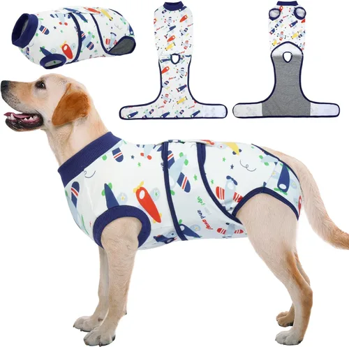 Miniatura 23 de Kuoser Traje de recuperación de cirugía para perros, traje de recuperación para perros machos hembras, mameluco para perro después de la cirugía