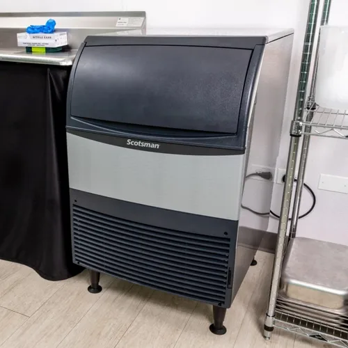 Miniatura 9 de Scotsman UN324A-1 Máquina para hacer hielo estilo nugget bajo encimera con contenedor, producción diaria de 340 lb, almacenamiento de 80 lb, acero
