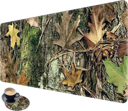 Miniatura 22 de Alfombrilla de mouse extendida grande para videojuegos, 31.5 x 11.8 pulgadas, alfombrilla antideslizante para mouse con bordes cosidos, portavasos