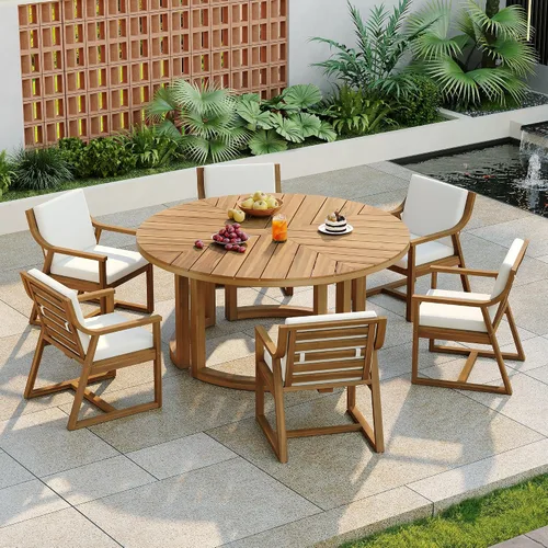 Miniatura 17 de Quarte Moderno juego de comedor de patio al aire libre de 5 piezas, juego de barra de mimbre de ratán de polietileno para jardín, 4 sillas de altura