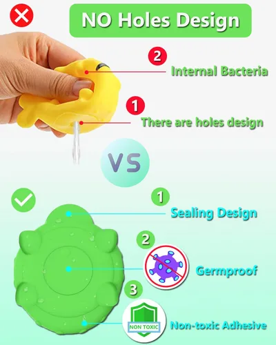 Miniatura 7 de Juguetes de baño para niños de 1 a 3 años, rellenos de calcetines de Navidad, regalos de cumpleaños para niños de 1, 2 y 3 años, juguete de baño sin