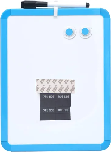 Miniatura 11 de PTY Pizarra magnética de borrado en seco de 6 x 8 pulgadas con marcador magnético y 2 imanes, mini pizarra blanca para casillero escolar
