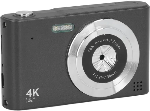 Miniatura 6 de Cámara digital HD Vintage 4K 2.4in 48MP 16X Zoom sin vibración para fotografía, grabación de video, viajes (negro)