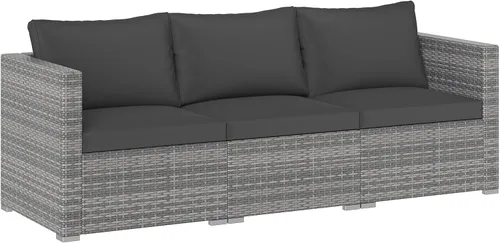 Miniatura 10 de Tangkula Sofá biplaza de mimbre de 2 piezas, muebles de patio con cojines extraíbles, sofá biplaza de ratán para balcón, terraza, jardín y piscina