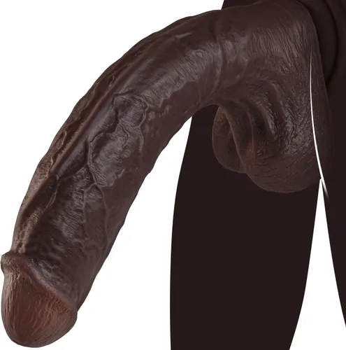 Miniatura 8 de 10.8 Inch Realistic Huge Black Dildo Adult Sex Toys, Lifelike Thick Silicone Dildos with Strong Suction Cup, Real Skin Big Anal Dildo Adult Penis