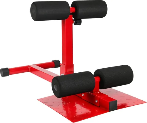Miniatura 10 de INNOLIFE Sissy Squat Machine Adjustable Height, Protective Foam Thick Steel Fitness Home Gym Negro & rojo