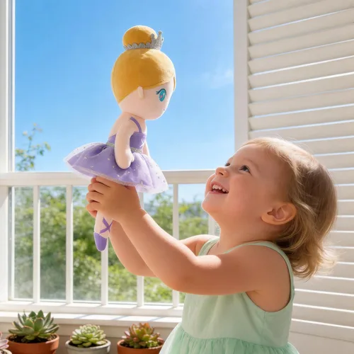 Miniatura 10 de Gloveleya Muñeca bebé niña regalo bailarina felpa suave muñeca púrpura claro Ballet Púrpura01