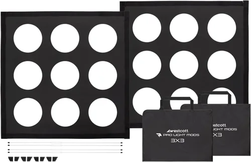 Miniatura 11 de Westcott Pro Light Mods (paquete de 2) – Accesorio de caja de luz rápida simulando luces de estadio, accesorio de iluminación de escenario