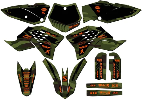 Miniatura 5 de Kit de base gráfica SX 65 Apache Green Senge 2009-2015 compatible con KTM