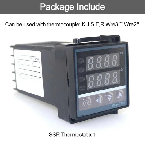 Miniatura 2 de Digital PID Temperature Controller Thermostat AC 110V 220V Dual SSR DC 12V Output 0~400 Celsius for Aquarium Incubator(Set1)