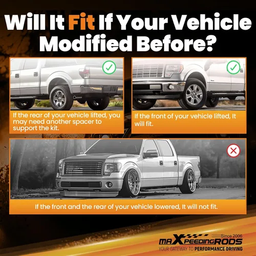 Miniatura 9 de maXpeedingrods Bolsa de suspensión de aire de repuesto 2500lb con amortiguador interno para GMC Silverado Sierra 1500 para Ford