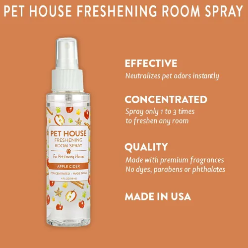 Miniatura 2 de One Fur All Spray de habitación para olor de mascotas, ambientador concentrado apto para mascotas, 4 onzas, sidra de manzana, paquete de 1 Apple