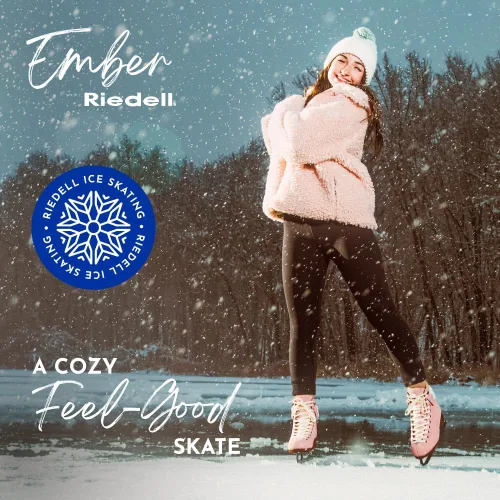 Miniatura 6 de Riedell Ember Patines de Hielo Recreativos para Mujeres y Hombres - Patines de Figura Cómodos de Cuero de Gamuza con Suelas Exteriores Ligeras