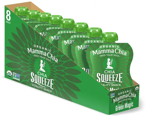 Miniatura 10 de Mamma Chia Organic Vitality Squeeze Snack, fresa y banano, 24 bolsas de chía de 3.05 onzas. Orgánico USDA, sin OMG, vegano, sin gluten y Kosher.