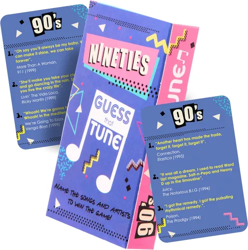 Miniatura 8 de Boxer Gifts Juegos de cartas musicales de los años ochenta para adultos y familias Letras de canciones Noche de juegos - Nombre de la canción