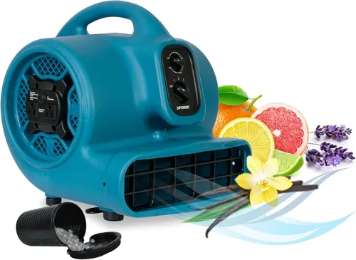Miniatura 3 de XPower p-450at Freshen Aire 1/3 HP perfumado Ambientador de aire mover con Daisy Chain, temporizador y abalorio Refill, 1