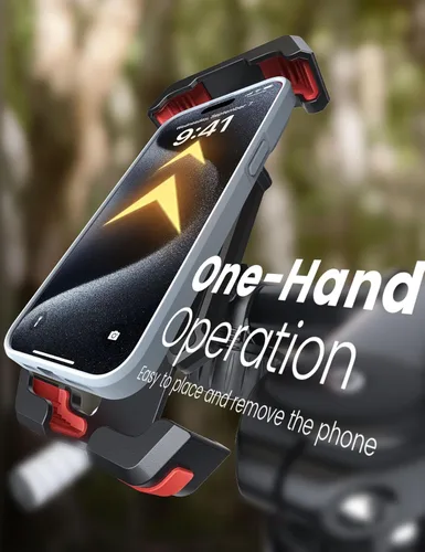 Miniatura 4 de Pnitri Paquete de 2 soportes para teléfono de bicicleta [juego de regalo mejorado 2025] - Accesorios para soporte de motos, 3S fácil de instalar