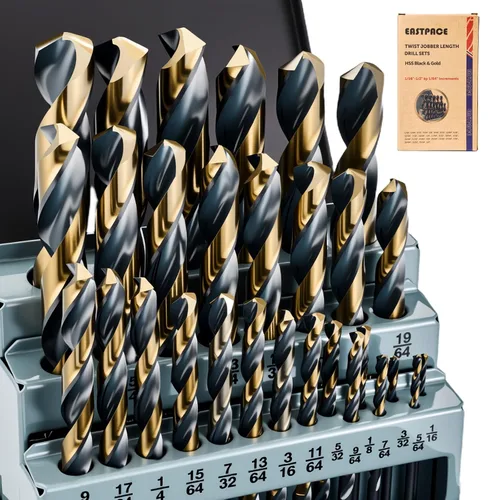 Miniatura 7 de Juego de brocas de cobalto M35 de 13 piezas, de 1/16 pulgada a 1/4 pulgada, kit de brocas de trabajo Jobber para acero inoxidable, metal duro
