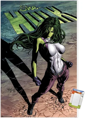 Miniatura 11 de Trends International Marvel Comics - Póster de pared She-Hulk #29, 22.375 x 34 pulgadas, versión enmarcada de madera de granero Versión enmarcada