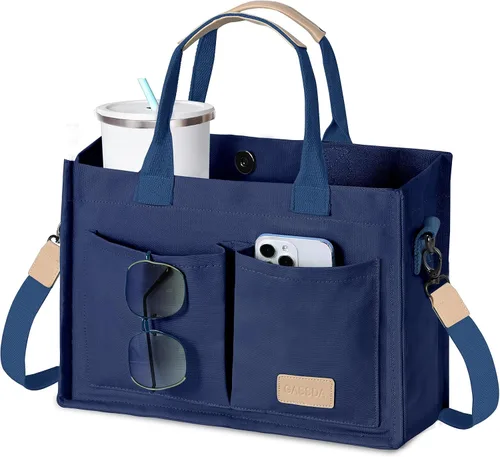 Miniatura 11 de GASSDA Canvas Tote Bag for Women Crossbody Work Purse with Pockets Top Handle Handbag Satchel Bags for Travel Nurse Teacher