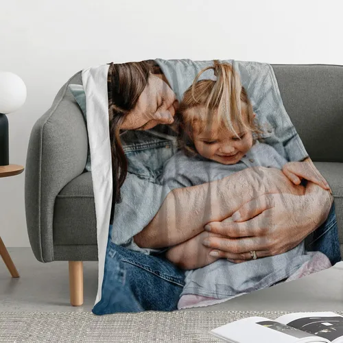 Miniatura 6 de Mantas personalizadas con collage de fotos y texto, hechas en Estados Unidos, mantas personalizadas con imágenes personalizadas para cumpleaños