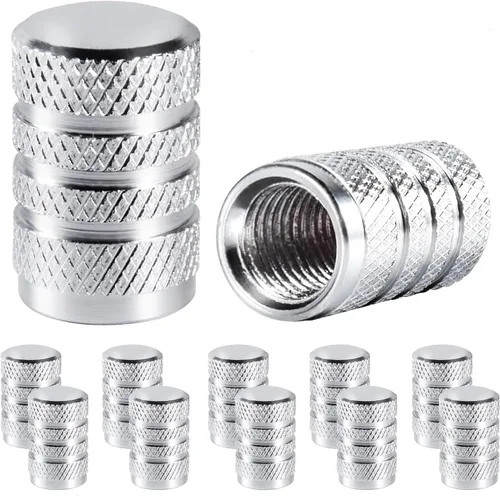SenseYo 10 tapas de vástago de válvula de neumático con anillo de sellado, aluminio anodizado a prueba de fugas, tapa de aire universal para autos,