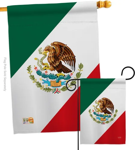 Nacionalidad México Garden House Banderas Set Regional Nación Internacional Mundo País Particular Área Pequeña Decorativa Regalo Patio Banner Hecho
