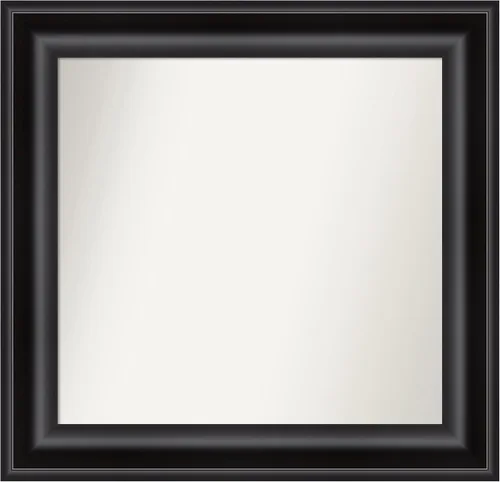 Miniatura 662 de Amanti Art Espejo personalizado, espejo de baño negro puente, espejo de pared o espejo de tocador de baño sobre el fregadero (26 x 26 pulgadas)