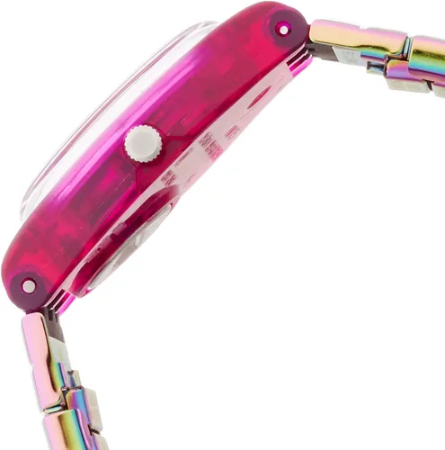 Miniatura 3 de Swatch Flexipink LP144B - Reloj de pulsera de acero inoxidable con esfera plateada brillante