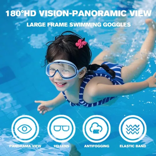 Miniatura 2 de Gafas de natación impermeables y antivaho para niños, gafas de natación para niños de 2 a 14 años