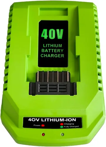 Miniatura 2 de Cargador de batería de repuesto de 40 V 2 A compatible con Greenworks 40 V batería de iones de litio 29482 29462 29472 2901319 2938302 BAF702 L-300