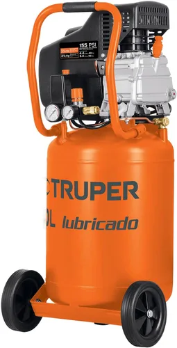 TRUPER COMP-50LV Compresor de aire lubricado con aceite de 13 galones. Herramienta eléctrica de 120 voltios. 1 paquete