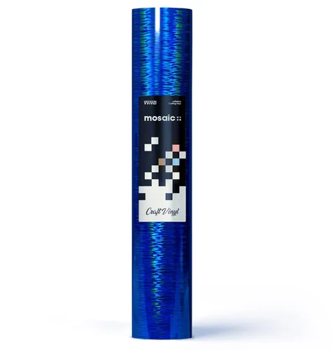 Miniatura 2 de VViViD Mosaic+ Vinilo para manualidades (holográfico cepillado azul, 1 x 5 pies)