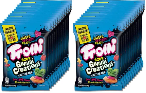 Miniatura 17 de Trolli Sour Bursting Crawlers - Caramelos de gomitas ácidas, 4.25 onzas (Paquete de 12)