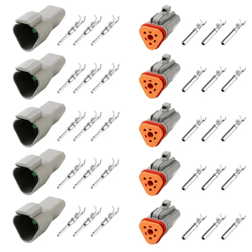 Miniatura 11 de Kit de conectores a granel DT, conectores de 2P, 3P, 4P, 6P, 8P y 12P, conector de cable impermeable DT de 12 pares, kit de conector de enchufe
