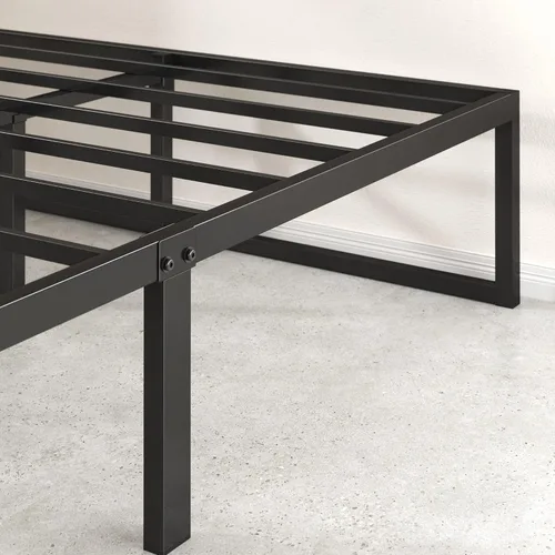 Miniatura 7 de Zinus plataforma de cama/Base de colchón de 14 pulgadas, no necesita sommier/soporte de rejilla de acero, cama doble, Acero, Negro