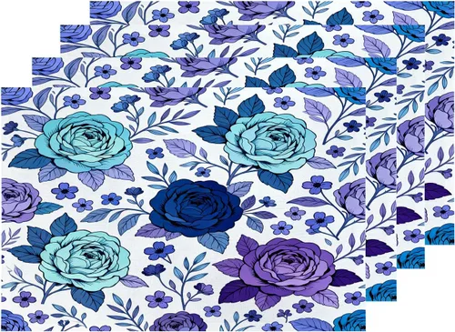 Miniatura 13 de Shrahala Hermosos manteles individuales de flores de rosas, hermosas flores, elegantes manteles de lino de arpillera lavable, aislamiento térmico