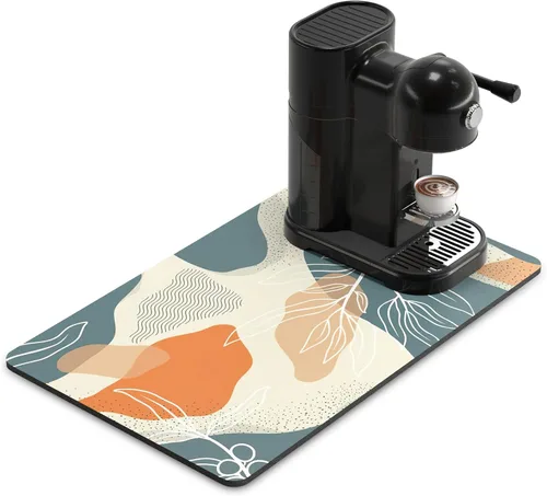 Miniatura 12 de Rnivvi Tapete de secado de platos para encimera de cocina, 16 x 18 pulgadas, bonita almohadilla de secado absorbente resistente al calor con goma