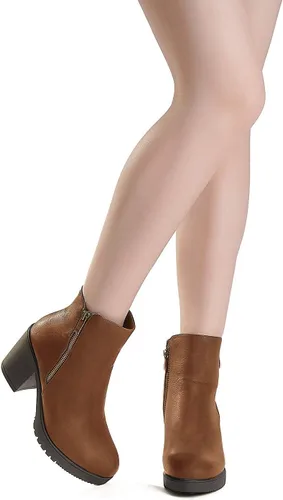 Miniatura 6 de DREAM PAIRS - Botines para mujer, de invierno y tacón bajo grueso