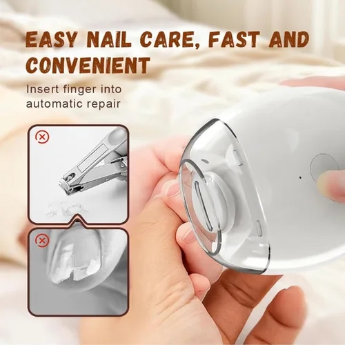Miniatura 3 de Cortaúñas eléctrico automático, amoladora de uñas automática universal, molinillo de uñas, molinillo de uñas para uñas gruesas, con luz LED y 3